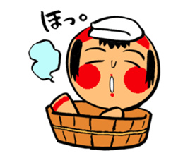 Japanese KOKESHI Doll's2 sticker #2122077