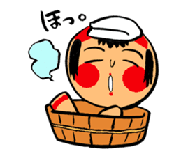 Japanese KOKESHI Doll's2 sticker #2122077