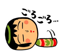 Japanese KOKESHI Doll's2 sticker #2122078