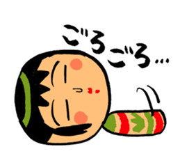 Japanese KOKESHI Doll's2 sticker #2122078