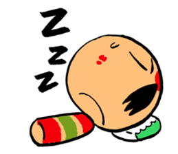 Japanese KOKESHI Doll's2 sticker #2122081