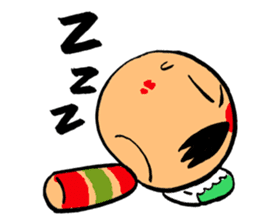 Japanese KOKESHI Doll's2 sticker #2122081