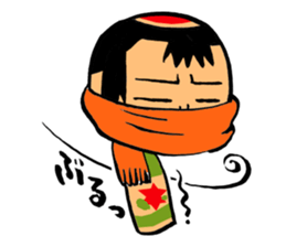 Japanese KOKESHI Doll's2 sticker #2122082