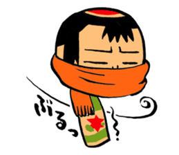 Japanese KOKESHI Doll's2 sticker #2122082