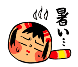 Japanese KOKESHI Doll's2 sticker #2122083