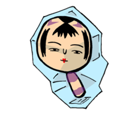 Japanese KOKESHI Doll's2 sticker #2122084
