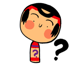 Japanese KOKESHI Doll's2 sticker #2122087