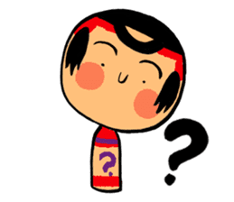 Japanese KOKESHI Doll's2 sticker #2122087
