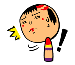 Japanese KOKESHI Doll's2 sticker #2122090