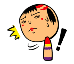 Japanese KOKESHI Doll's2 sticker #2122090