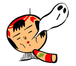Japanese KOKESHI Doll's2 sticker #2122092