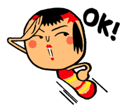 Japanese KOKESHI Doll's2 sticker #2122094