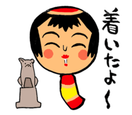 Japanese KOKESHI Doll's2 sticker #2122095