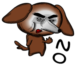 A clever dog Dachshund sticker #2122506