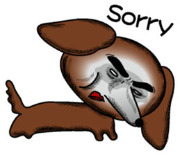 A clever dog Dachshund sticker #2122513