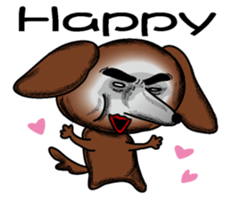 A clever dog Dachshund sticker #2122514