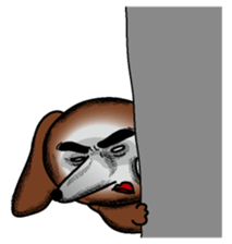 A clever dog Dachshund sticker #2122521