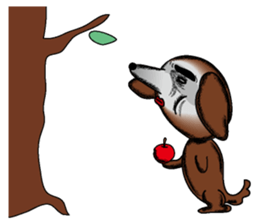 A clever dog Dachshund sticker #2122522