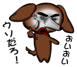 A clever dog Dachshund sticker #2122525