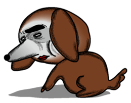 A clever dog Dachshund sticker #2122534
