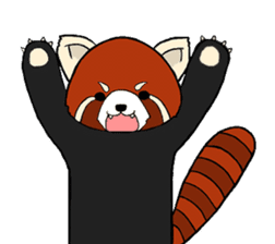Red panda's relaxing life sticker #2124110