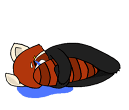 Red panda's relaxing life sticker #2124117