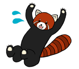 Red panda's relaxing life sticker #2124118