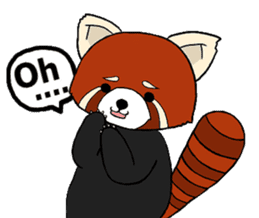 Red panda's relaxing life sticker #2124120