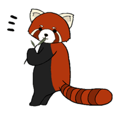 Red panda's relaxing life sticker #2124122