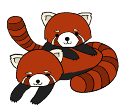 Red panda's relaxing life sticker #2124130