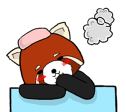 Red panda's relaxing life sticker #2124132