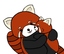 Red panda's relaxing life sticker #2124135