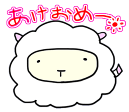 A Happy New Year 2015 with Sheep sticker #2124421