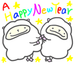 A Happy New Year 2015 with Sheep sticker #2124440