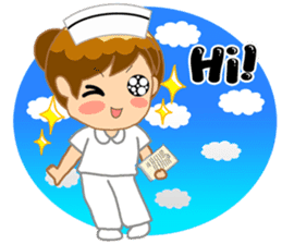 For the lovely nurse by ViccVoon Studio sticker #2125101