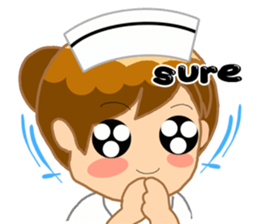 For the lovely nurse by ViccVoon Studio sticker #2125103