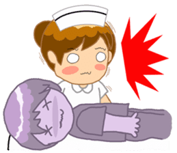 For the lovely nurse by ViccVoon Studio sticker #2125106