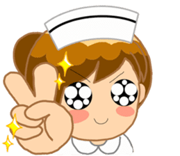 For the lovely nurse by ViccVoon Studio sticker #2125108