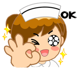 For the lovely nurse by ViccVoon Studio sticker #2125110