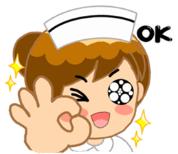 For the lovely nurse by ViccVoon Studio sticker #2125110