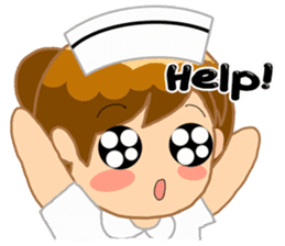 For the lovely nurse by ViccVoon Studio sticker #2125111