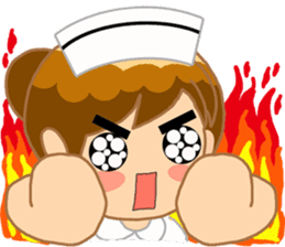 For the lovely nurse by ViccVoon Studio sticker #2125112