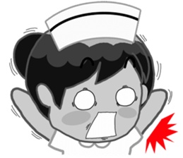 For the lovely nurse by ViccVoon Studio sticker #2125116