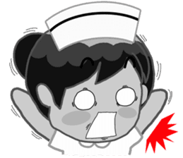 For the lovely nurse by ViccVoon Studio sticker #2125116