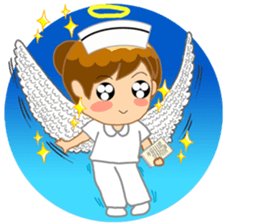 For the lovely nurse by ViccVoon Studio sticker #2125120