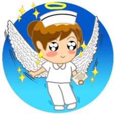For the lovely nurse by ViccVoon Studio sticker #2125120