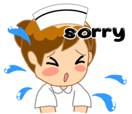 For the lovely nurse by ViccVoon Studio sticker #2125121