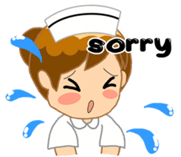 For the lovely nurse by ViccVoon Studio sticker #2125121