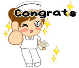 For the lovely nurse by ViccVoon Studio sticker #2125122