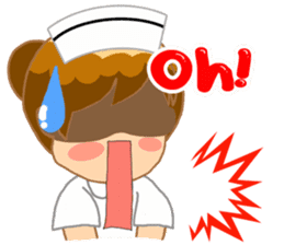 For the lovely nurse by ViccVoon Studio sticker #2125129